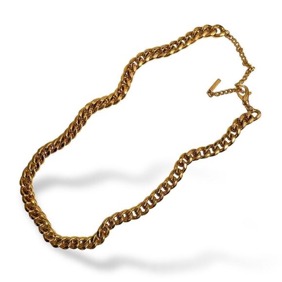DOLCE & GABBANA Gold-Tone Miami Cuban Chain Belt  |Size: 39”| - Picture 7 of 10